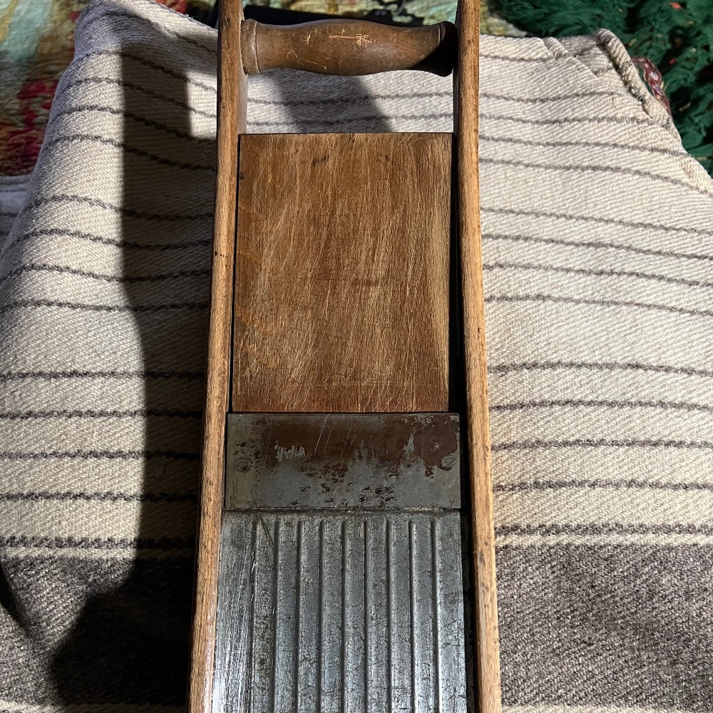 German, Antique, Wooden Potato/Cabbage Slicer